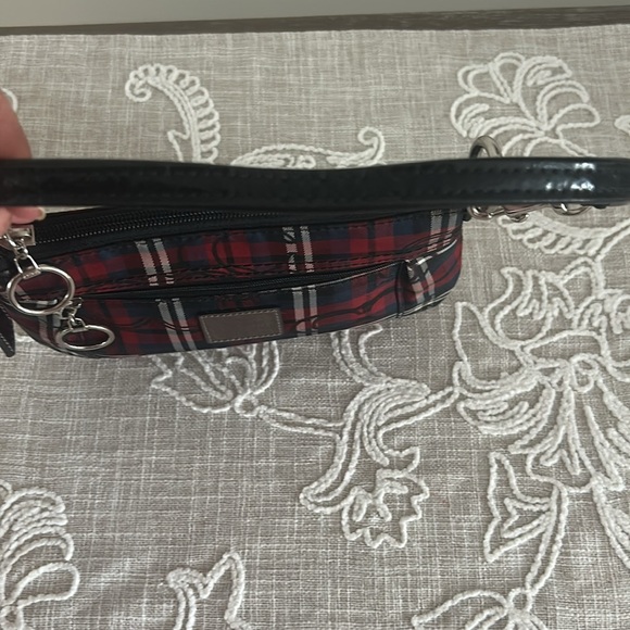 Coach Poppy Tartan Large Wristlet - Picture 10 of 16